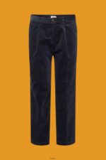 Men Esprit Navy Wide fit corduroy trousers Trousers & Pants XF4444333 - Image 5