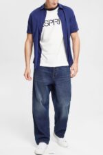 Men Esprit Off White Jersey logo print T-shirt T-Shirts XF4444949 - Image 2