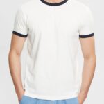 Men Esprit Off White Jersey T-shirt T-Shirts XF4444954