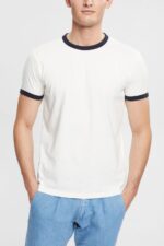 Men Esprit Off White Jersey T-shirt T-Shirts XF4444954