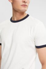 Men Esprit Off White Jersey T-shirt T-Shirts XF4444954 - Image 3