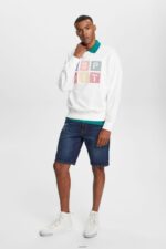 Men Esprit Off White Logo sweatshirt, 100% organic cotton Sweatshirts & Hoodies XF4444580 - Image 2