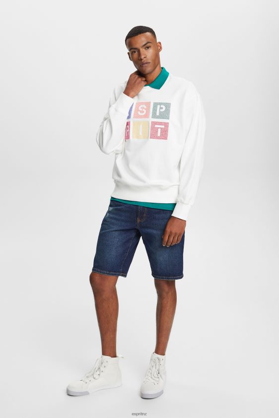 Men Esprit Off White Logo sweatshirt, 100% organic cotton Sweatshirts & Hoodies XF4444580 - Image 2