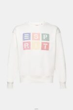 Men Esprit Off White Logo sweatshirt, 100% organic cotton Sweatshirts & Hoodies XF4444580 - Image 5
