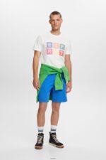 Men Esprit Off White Logo t-shirt, 100% cotton T-Shirts XF4444587 - Image 2