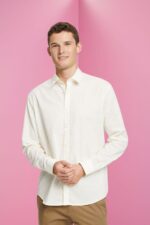 Men Esprit Off White Sustainable cotton shirt Shirts XF4444831