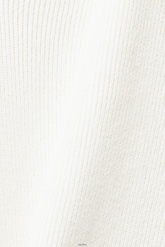 Men Esprit Off White V-neck sustainable cotton jumper Sweaters XF4444725 - Image 4