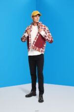 Men Esprit Off White Waffle pique long sleeve top Long Sleeve XF4444850 - Image 2