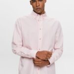 Men Esprit Old Pink Cotton Poplin Shirt Shirts XF4444577
