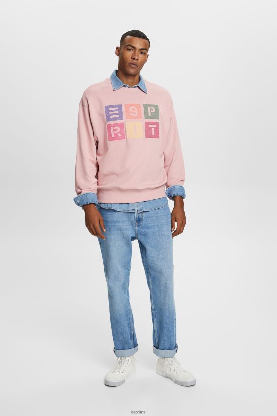 Men Esprit Old Pink Logo sweatshirt, 100% organic cotton Sweatshirts & Hoodies XF4444582 - Image 2