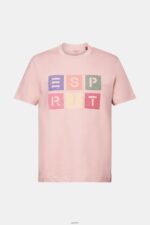 Men Esprit Old Pink Logo t-shirt, 100% cotton T-Shirts XF4444589 - Image 5