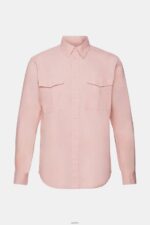 Men Esprit Old Pink Utility shirt, 100% cotton Shirts XF4444573 - Image 5