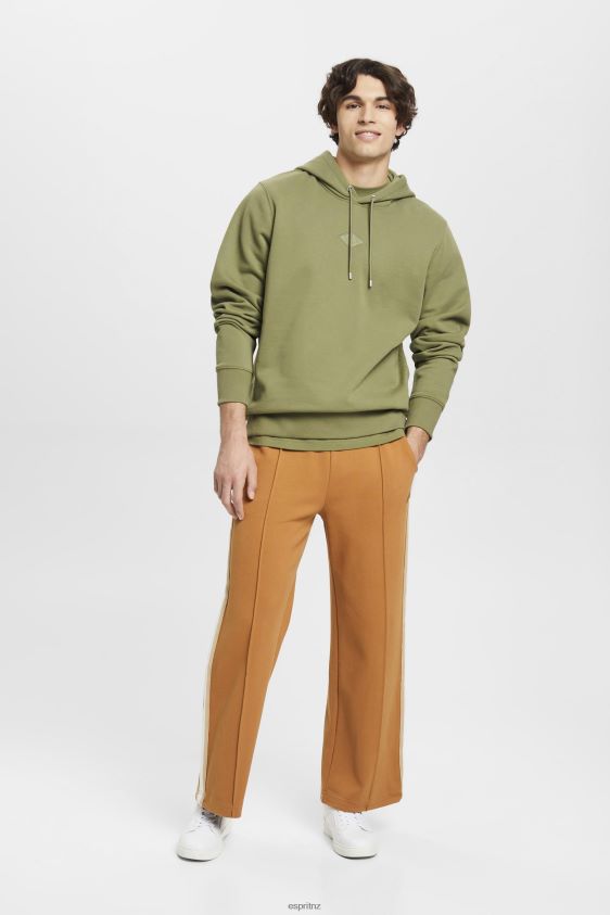 Men Esprit Olive Hoodie with logo chest print Sweatshirts & Hoodies XF4444640 - Image 2