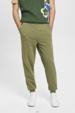 Men Esprit Olive Joggers with logo print Joggers XF4444666
