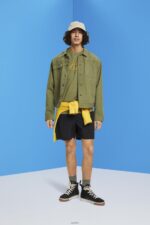 Men Esprit Olive Logo print cotton t-shirt T-Shirts XF4444626 - Image 2