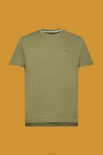 Men Esprit Olive Logo T-shirt, 100% cotton T-Shirts XF4444669 - Image 5