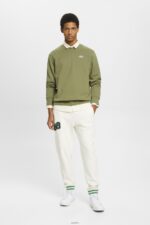 Men Esprit Olive Sweatshirt with logo print on the back Sweatshirts & Hoodies XF4444646 - Image 2