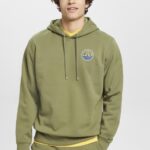 Men Esprit Olive Sweatshirt with logo print Sweatshirts & Hoodies XF4444649