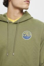 Men Esprit Olive Sweatshirt with logo print Sweatshirts & Hoodies XF4444649 - Image 3