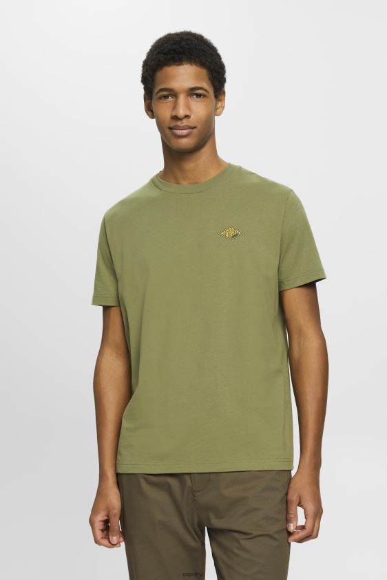 Men Esprit Olive T-shirt with logo print T-Shirts XF4444601 - Image 1