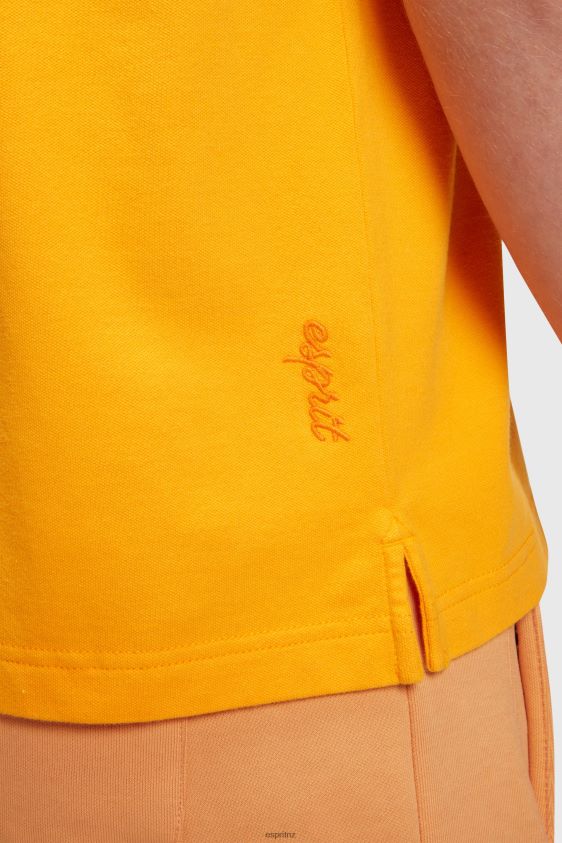 Men Esprit Orange Dolphin Tennis Club Classic Polo Polos XF4444892 - Image 3