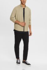 Men Esprit Pale Khaki Jersey shirt Shirts XF4444888 - Image 2