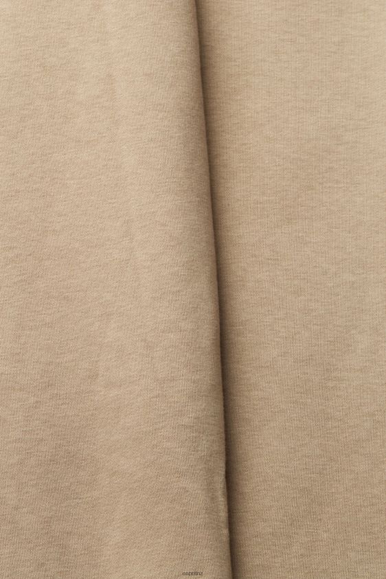 Men Esprit Pale Khaki Made of recycled material: tracksuit bottoms with a wide leg Trousers & Pants XF4444941 - Image 4