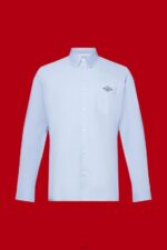 Men Esprit Pastel Blue Button-down cotton shirt Shirts XF4444661 - Image 5