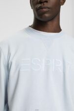 Men Esprit Pastel Blue Logo print sweatshirt Sweatshirts & Hoodies XF4444678 - Image 3