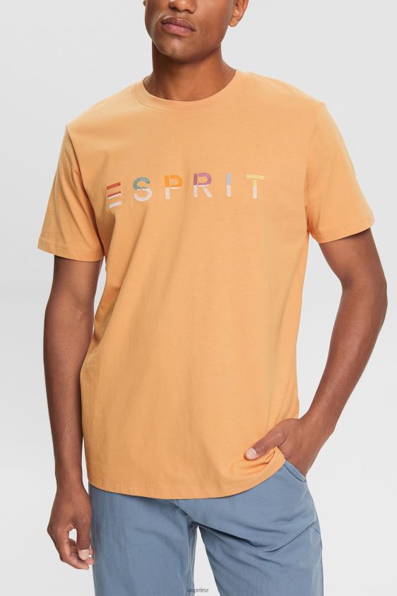 men_esprit_peach_jersey_t_shirt_with_an_embroidered_logo_t_shirts_xf4444918.jpg Men Esprit Peach Jersey T-shirt with an embroidered logo T-Shirts XF4444918 - Image 1