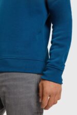Men Esprit Petrol Blue Logo print sweatshirt Sweatshirts & Hoodies XF4444869 - Image 3