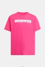 Men Esprit Pink Fuchsia Matte shine logo applique t-shirt T-Shirts XF4444619 - Image 5