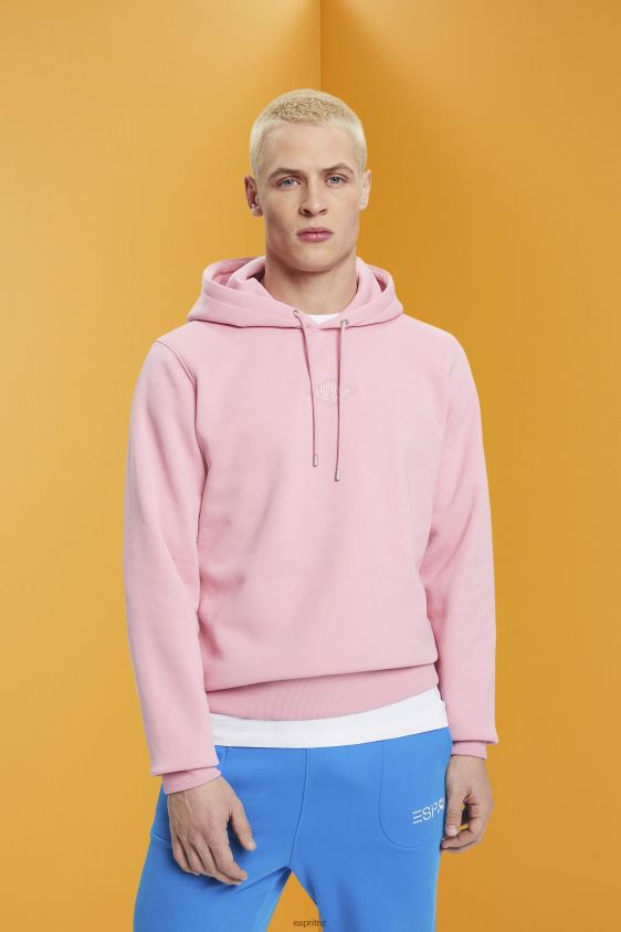 Men Esprit Pink Hoodie with logo chest print Sweatshirts & Hoodies XF4444642 - Image 1