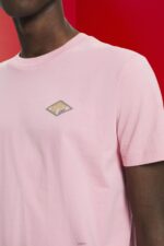 Men Esprit Pink T-shirt with logo print T-Shirts XF4444603 - Image 3
