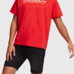 Men Esprit Red Chest flocked logo applique t-shirt T-Shirts XF4444611