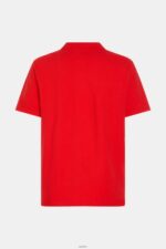 Men Esprit Red Dolphin Tennis Club Classic Polo Polos XF4444896 - Image 5