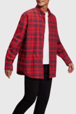 Men Esprit Red Plaid flannel shirt Shirts XF4444792 - Image 2