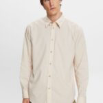 Men Esprit Sand Cotton Poplin Shirt Shirts XF4444574