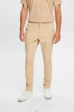 Men Esprit Sand Slim Leg Chino Pants Trousers & Pants XF4444592
