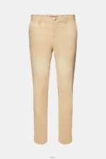 Men Esprit Sand Slim Leg Chino Pants Trousers & Pants XF4444592 - Image 5