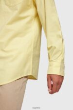 Men Esprit Sunflower Yellow Regular fit oxford shirt Shirts XF4444801 - Image 5