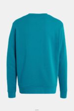 Men Esprit Teal Blue Logo print sweatshirt Sweatshirts & Hoodies XF4444870 - Image 5