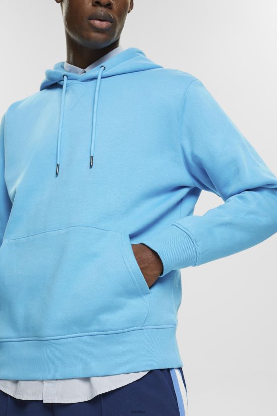 Men Esprit Turquoise Hooded sweatshirt made of recycled material Sweatshirts & Hoodies XF4444682 - Image 3