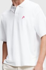 Men Esprit White Dolphin Tennis Club Relaxed Polo Polos XF4444877 - Image 2