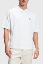 Men Esprit White Dolphin Tennis Club Relaxed Polo Polos XF4444877