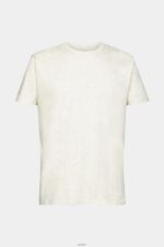 Men Esprit White Flecked jersey t-shirt T-Shirts XF4444779 - Image 5
