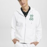 Men Esprit White Full-length zip hoodie Sweatshirts & Hoodies XF4444634