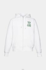 Men Esprit White Full-length zip hoodie Sweatshirts & Hoodies XF4444634 - Image 5