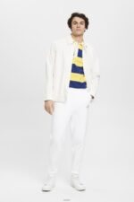 Men Esprit White Joggers with logo print Joggers XF4444664 - Image 2