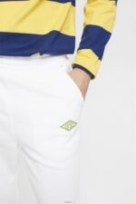 Men Esprit White Joggers with logo print Joggers XF4444664 - Image 3